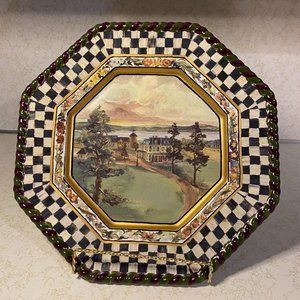 1991 MacKenzie-Childs 2nd Edition Courtly Check Maclachlan Octagon Dinner Plate